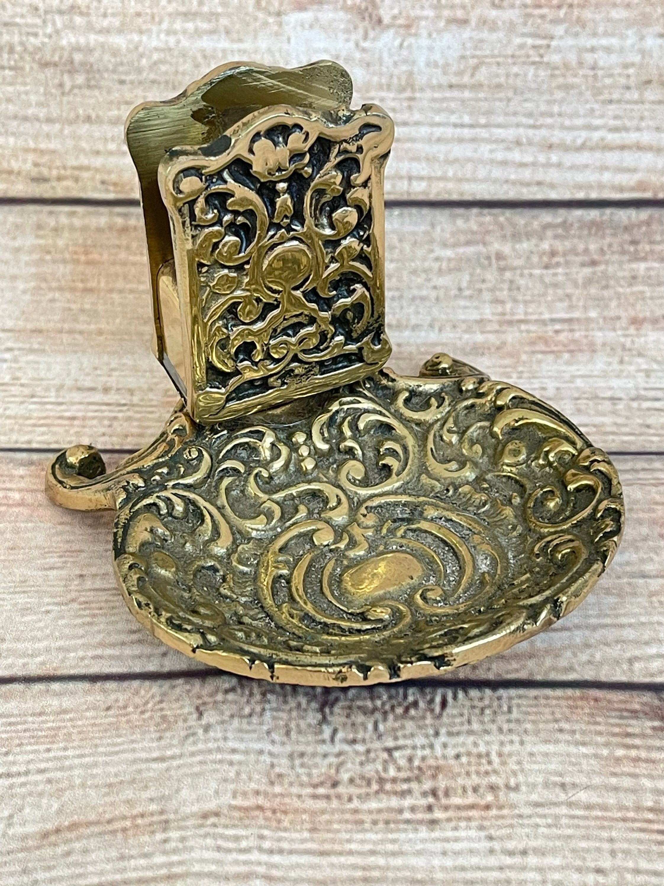 Vintage SOLID BRASS Soap Holder Dish Ornate Detailed Bathroom | Etsy