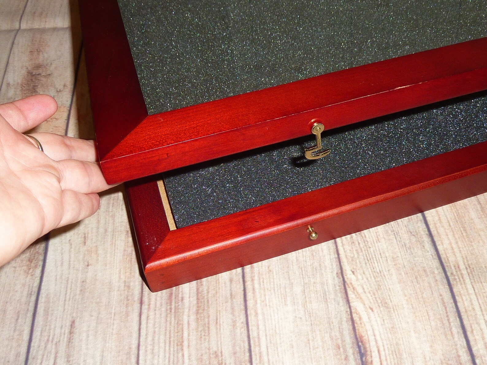 Large Shadow Box Display Case Hinged Door Glass Wall Shelf Etsy