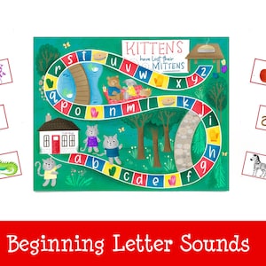 Juego de sonidos de las letras iniciales / Actividad fonética / Emparejamiento del alfabeto / Centro de alfabetización para preescolar y jardín de infantes