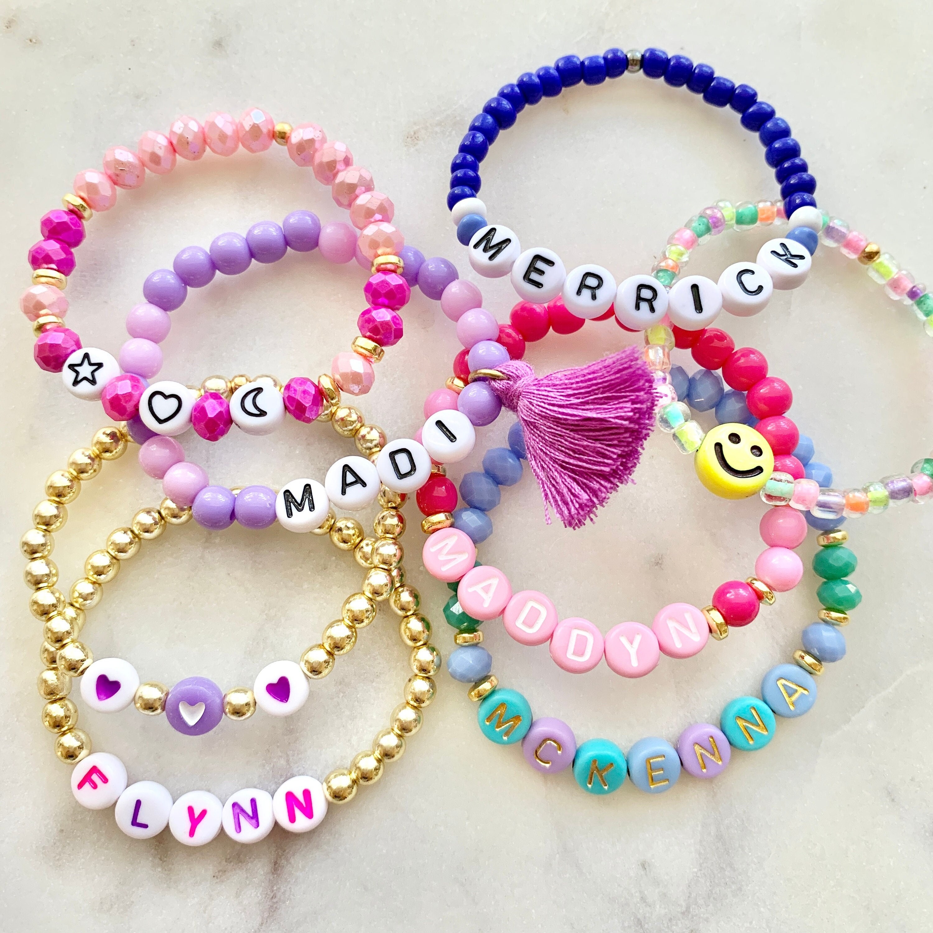 Amazon.com: Lorfancy 12 Pcs Kids Bracelet for Girls Clay Flat Beads Heart  Bracelets Cute Friendship Bracelet Pendant Teen Toddler Baby Adjustable  Multicolor Pretend Play Bracelet : Toys & Games