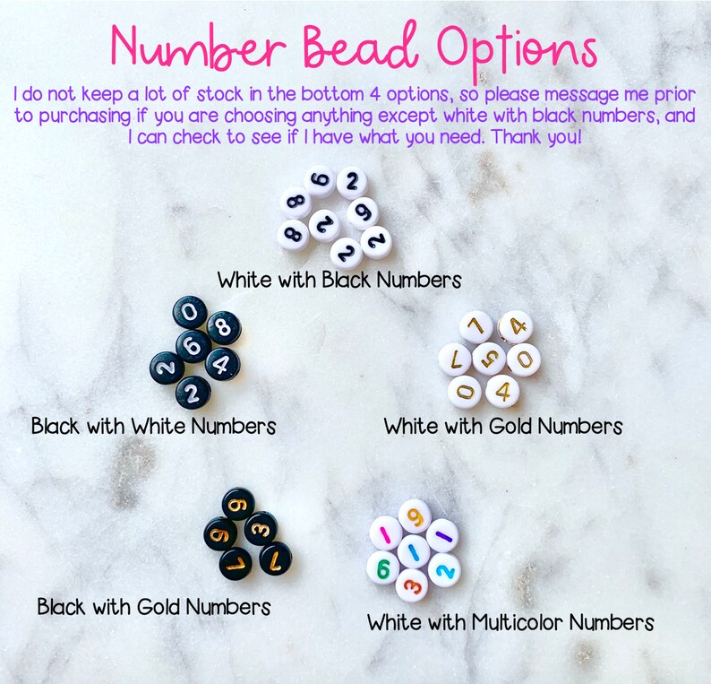 Kids Toddlers Baby Phone Number for Safety Beaded Stretch Etsy