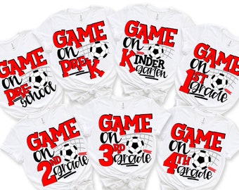 Soccer First Day of School Shirt, Kids Back To School,Preschool, PreK, Kindergarten, 1st Grade, 2nd Grade,3rd Grade,4th Grade, 5th Grade