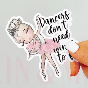 Adesivo ballerina bionda, adesivo danza, citazione danza, regalo insegnante danza, adesivi danza, compleanno danza, bomboniere ballerina, spettacolo