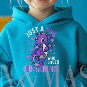Meisjes drakenhoodie, liefdesdraken, peutermeisje draak, drakencadeau, drakenoutfit, drakenverjaardagscadeau, meisjestrui hoodie sweater trui