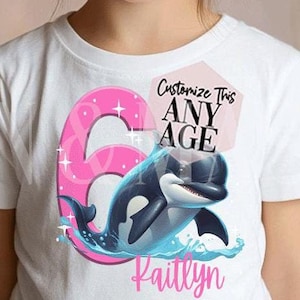 Orca Birthday Shirt, Birthday Girl Shirt, Orca Whale Birthday, Aquarium Birthday, Orca Birthday, Orca Whale Shirts, Killer Whale Shirt Gift