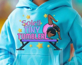 スーパーセール Black Girl Tumbler Tiny Gymnast, Kids Hoodie Gymnastics Gymnastics