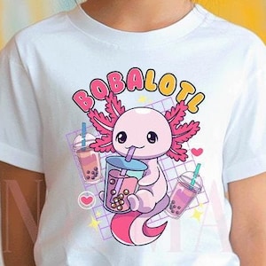 Axolotl Shirt, Boba Axolotl Shirt, Bubble Tea Axolotl Shirt, Boba Shirt, Bubble Milk Tea Shirt, Bobalotl Shirt, Axolotl Gifts, Funny Axolotl