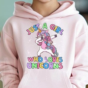 Girls Unicorn Hoodie,Love Unicorns,Toddler Girl Unicorn,Unicorn Gifts,Unicorn Outfit,Unicorn Girl Pullover Hoodie Sweatshirt Unicorn Sweater