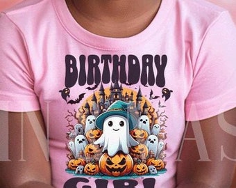 Anniversaire Halloween chemise fille, anniversaire fantasmagorique, anniversaire fille chemise, anniversaire d'octobre, fête d'anniversaire Halloween, anniversaire de fantôme, 31 octobre