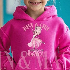 Blonde Mädchen Tanz Hoodie, Mädchen Tänzerin Hoodie, Kleinkind Tanz, Ballerina Hoodie, Tanz Geschenk, Pullover Tochter Tänzer Geburtstagsgeschenk