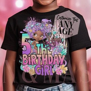 Black Mermaid Birthday Girl Shirt,Black Mermaid Party,Mermaid Birthday Outfit,Mermaid Birthday Party,Toddler Mermaid Melanin Castle Cruise