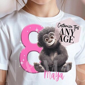 Gorilla Birthday Shirt, Birthday Girl Shirt, Gorilla Birthday, Gorilla Shirt, Gorilla Gifts, Monkey Birthday, Ape Shirt, Jungle Safari Zoo