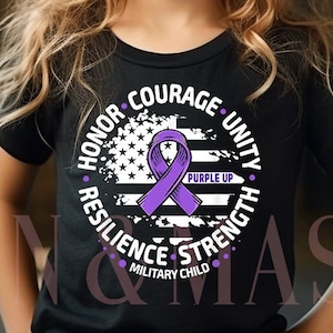 Purple Up For Military Kids - Month Of The Military Child Pin