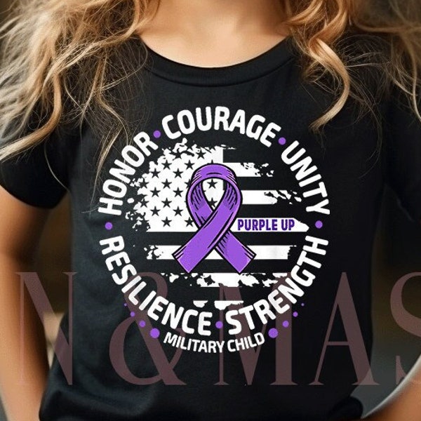 Purple Up Military Kids Shirt, April Military Kids, Military Child Shirt, Kids Military Shirt, Military Kids Gifts, Son Military Daughter