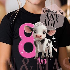 Cow Birthday Girl Shirt, Girls Cow Shirt, Cow Party, Farm Party, Farm Birthday, Animal Party, Cow Gifts Her, Toddler Girl Cow, Cow Milk Moo