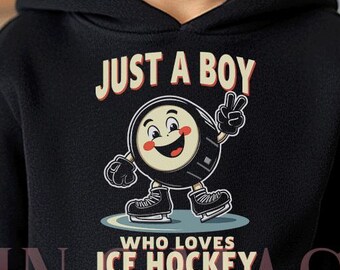 Sudadera con capucha de hockey para niños, regalo de cumpleaños de hockey sobre hielo