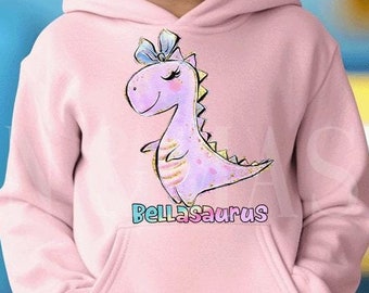 Mädchen Dinosaurier Hoodie, Mädchen Dinosaurier Party, Mädchen Dinosaurier Geschenk, Mädchen Dinosaurier Geburtstag, Mädchen Dinosaurier Sweatshirt Pullover Pullover T-Rex Girls