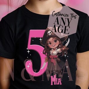 Girl Pirate Birthday Shirt, Pirate Party, Pirate Shirt, Girl Pirate, Birthday Girl Shirt, Pirate Ship, Pirate Birthday 4 5 6 7 8 9 10 Skull