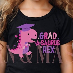 Girls Graduation Shirt, Dinosaur Graduation Shirt, Girls Dinosaur Shirt, Girl Kindergarten Graduation, Girls Graduation Gift Moving Up Day