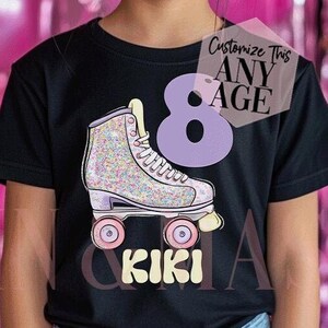 Roller Skate Birthday Shirt, Skating Party, Girls Roller Skate Shirt, Roller Skate Party,Skate Rink Party,Roller Skating Birthday Girls 90s