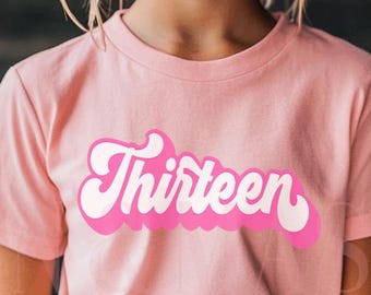 13th Birthday Girl Shirt, Vintage Groovy Official Teenager Shirt, Thirteen Birthday Girl Shirt 13 Girls Teen