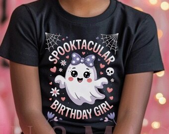 Anniversaire Halloween chemise fille, anniversaire fantasmagorique, anniversaire fille chemise, anniversaire le 31 octobre, fête d'anniversaire Halloween, anniversaire fantôme chemise Web