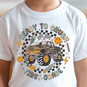 First Grade Shirt Boys, Monster Truck 1st Grade Shirt, 1st Grade Boys First Day of School Shirt, Monster Truck School Shirt