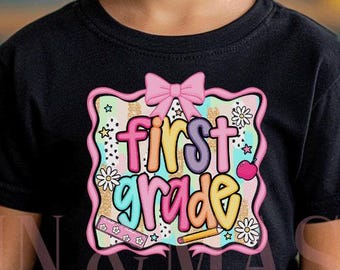 Shirt eerste klas meisjes, shirt Coquette Bow 1e klas, shirt 1e school meisjes, 1e klas leraar, outfit 1e klas meisjes 1e klas