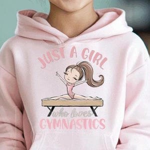 Girls Gymnastics Hoodie Gymnast, Toddler Girl Gymnastics, Gymnastics Birthday Gift, Long Sleeve Tumble Beam Bars Pullover Hoodie Sweatshirt
