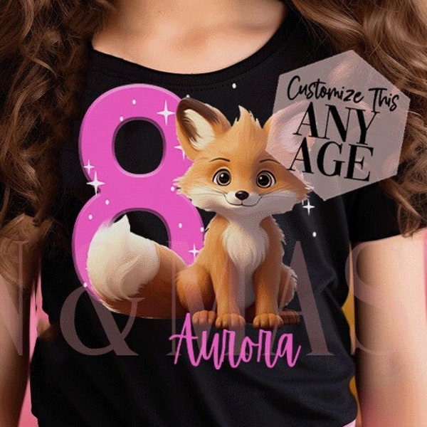 Fox Birthday Shirt, Fox Shirt, Fox Gifts, Fox Lover, Fox Party, Custom Fox, Birthday Girl Shirt, Fox Birthday Girl. Fox Birthday Boy Foxes