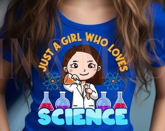 Camiseta de ciencia para niñas, camiseta STEM para futuras científicas, regalo de San Valentín para niños, camiseta de cumpleaños para niñas