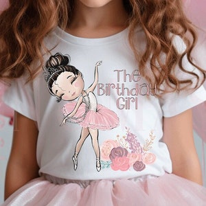 Ballerina Birthday Girl Shirt,Ballet Shirt, Ballet Birthday, Ballet Dancer Gift, Ballet Daughter, Custom Birthday Dancing 3 4 5 6 7 8 9 10