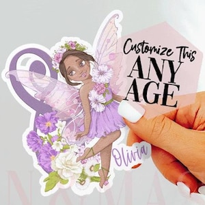Black Fairy Stickers, Fairy Birthday Girl, Fairy Party Favors, Fairy Treat Bag, Fairy Scrapbooking, Fairy Gifts, Fairy Custom, Fairy Decal