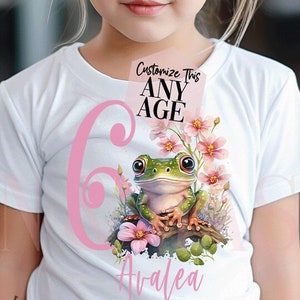 Süße Frosch Geburtstag Shirt, Geburtstagskind Shirt, benutzerdefinierte Frosch Shirts, Mädchen Frosch Shirts, Kleinkind Frosch Shirt, Frosch Geschenk, Frosch Geburtstag, Amphibien