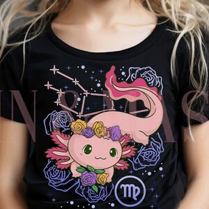 Virgo Shirt, Axolotl Shirt, Virgo Axolotl Shirt, Virgo Gifts, Axolotl Gifts, Virgo Clothing, Virgo Birthday Shirt, Axolotl Birthday Shirt