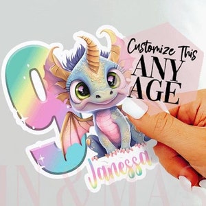 Dragon Stickers, Dragon Birthday Girl, Dragon Party Favors, Dragon Scrapbooking, Dragon Gifts, Girl Dragon, Cute Dragon, Dragon Birthday
