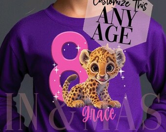 Gepard Geburtstag Shirt Mädchen, Langarm Geburtstag Shirt, Gepard Langarm, Gepard Party, Gepard Geburtstag Mädchen, Mädchen Gepard Shirt Kleinkind