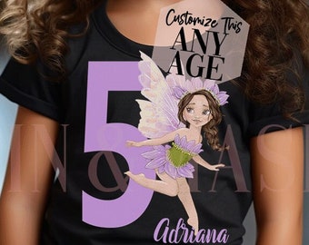 Girls Fairy Shirt, Fairy Birthday Shirt Girl,Fairy Gifts,Fairy Clothing,Fairy Birthday Party,Fairy Shirt, 4 5 6 7 8 9 10 Fairies Fae Faeries