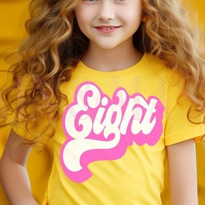 8th Birthday Shirt Retro Birthday Girl,Eight,8th Birthday Gift,Eight Birthday Girl,8th Birthday Girl,8 Birthday Party Kids Groovy
