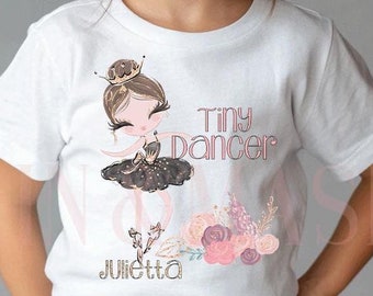 Camiseta de bailarina para niñas pequeñas, conjunto de ballet para niñas, regalo de baile para niñas pequeñas, camiseta de cumpleaños para niña