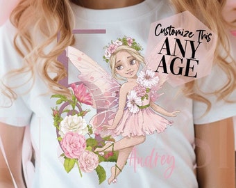 Blonde Fairy Birthday Shirt Girls,Fairy Gifts,Fairy Clothing,Fairy Birthday Party, Fairy Shirts, 4 5 6 7 8 9 10 11 12 13,Fairies Fae Faeries