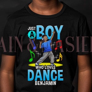 Camisa negra de bailarín para niño, solo un NIÑO que ama bailar, regalos para bailarines para niños, estudiantes de baile para niños, bailarín para niños, cumpleaños de bailarín para niños, ropa de baile para niños