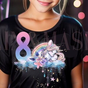 8th Birthday Unicorn Shirt Kids Birthday Girl,Eight,8,8th Birthday Gift,Eight Birthday Girl,8th Birthday Girl,8 Birthday Party Sleepover