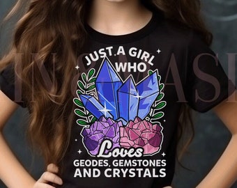 Shirt met edelsteen, geodes en kristallen, T-shirt Rock Lover
