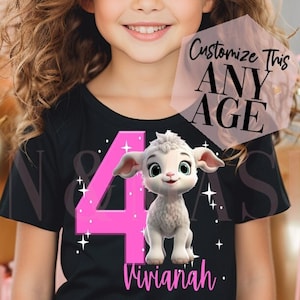 Sheep Birthday Shirt, Birthday Girl Shirt, Farm Birthday, Lamb Birthday, Lamb Shirt, Sheep Shirt, Sheep Gift, Lamb Gift, Farm Animals Party