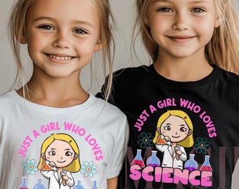 Camiseta de ciencia para niñas, regalo para futuras científicas, camiseta STEM, camiseta de cumpleaños para niña