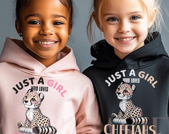 Girls Cheetah Graphic Hoodie, Toddler Pullover Sweater