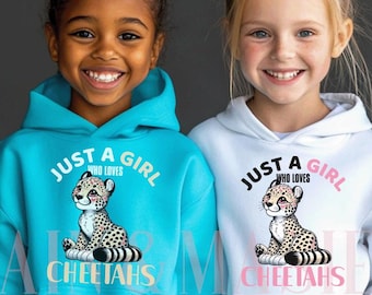Girls Cheetah Hoodie, Cheetah Birthday Gifts, Toddler Girl Cheetah, Cheetah Sweatshirt Sweater Pullover