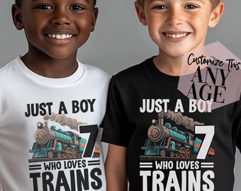 Custom Train Birthday Boy Shirt, Future Engineer Party Tee