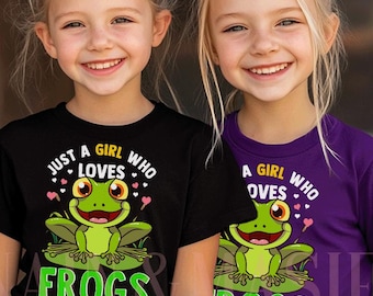 Mädchen Frosch Liebhaber Shirt, Amphibien Grafik T-Shirt, Kleinkind Frosch Geschenk